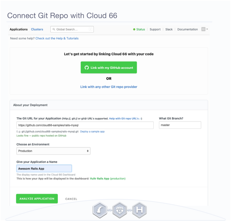 Connect your Git repository with Cloud 66.