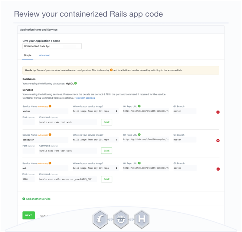 Review your containerized Rails application code.