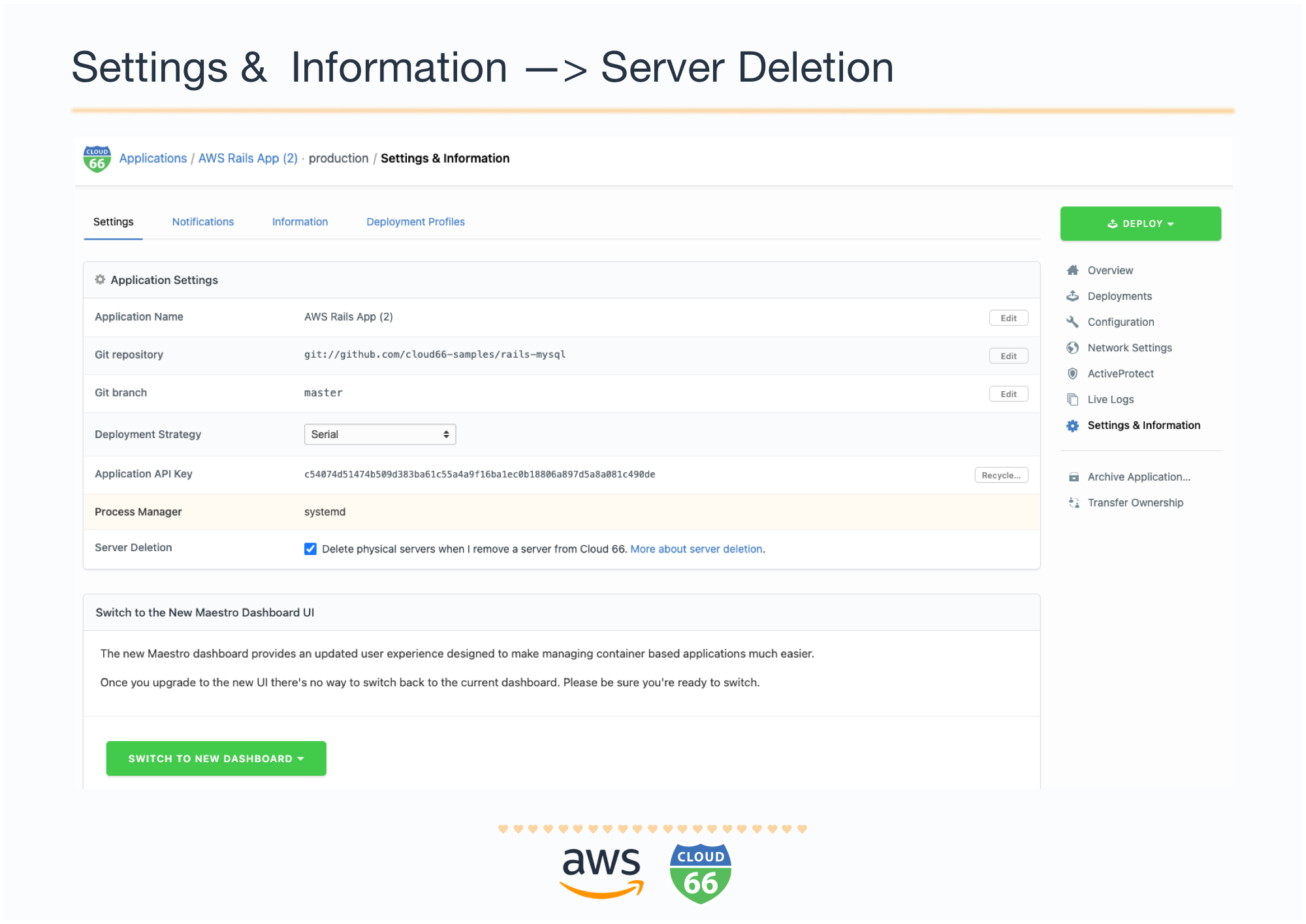 Delete a physical server when you remove it from Cloud 66.