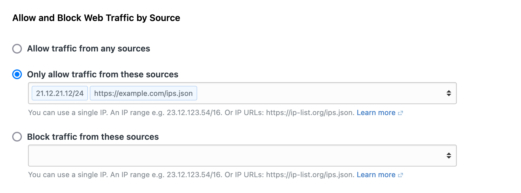 Web Traffic Filtering